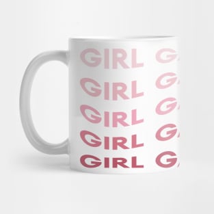 Girl Gang Pink Wavy Ombre Sans Serif Mug